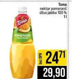 Jip Toma nektar pomeranč džus jablko 100% nabídka