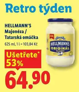 Lidl HELLMANN'S Majonéza/Tatarská omáčka nabídka