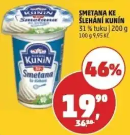 Penny Market Kunín smetana ke šlehání nabídka