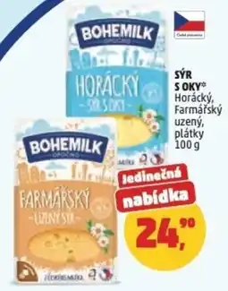 Penny Market Bohemilk sýr s oky horácký farmářský uzený plátky nabídka