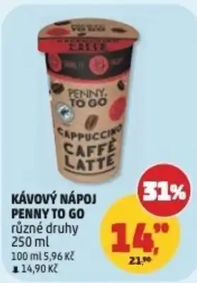 Penny to go cappuccino caffe latte