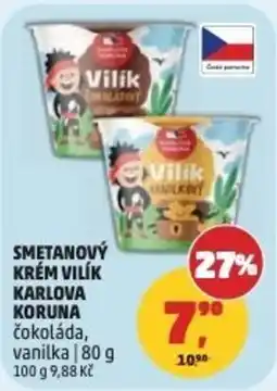 Penny Market Smetanový krém Vilík karlova koruna čokoláda, vanilka nabídka