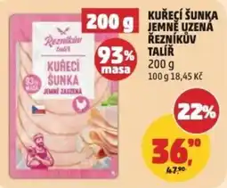 Penny Market Reznikuv talir kuřecí šunka jemně uzená nabídka