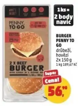 Penny Market Penny to go 2 x beef burger nabídka
