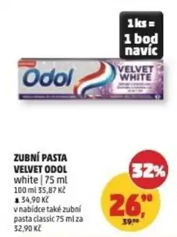 Penny Market Zubní pasta velvet odol white nabídka