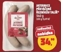 Penny Market Jaternice přetáčené řezníkův talíř nabídka