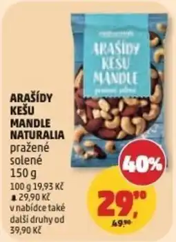 Penny Market Naturalia arašidy kešule nabídka