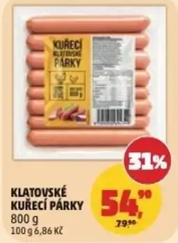 Penny Market Klatovské kuřecí párky nabídka