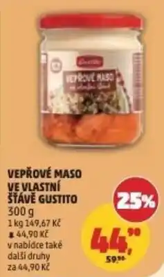 Penny Market Bosch vepřové maso ve vlastní šťávě gustito nabídka
