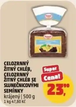 Penny Market Celozrnný žitný chléb se slunečnicovými semínky nabídka
