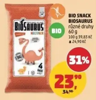 Penny Market Biosaurus bio snack nabídka