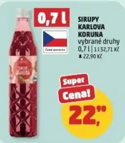 Penny Market Karlová sirupy vybrané druhy nabídka