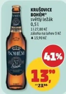 Krušovice Bohém světlý ležák