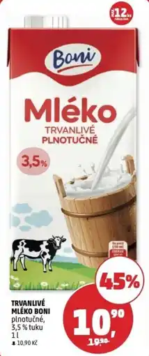 Penny Market Boni mléko trvanlivé plnotučné nabídka