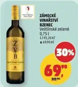 Penny Market Zámecké vinařství bzenec veltlínské zelené nabídka