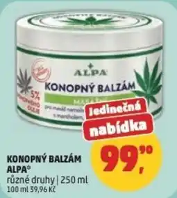 Penny Market Alpa konopný balzám nabídka