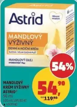 Penny Market Astrid mandlový výživný denní a noční krém nabídka