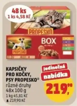 Penny Market Propesko kapsičky pro kočky různé druhy nabídka