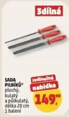 Penny Market Sada pilníků plochý, kulatý a půlkulatý, délka 20 cm nabídka