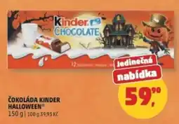 Penny Market Kinder čokoláda halloween nabídka