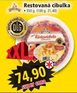 Norma Rüstkäsebela restovaná cibulka nabídka