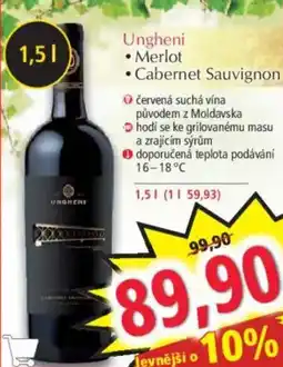 Norma Ungheni Merlot Cabernet Sauvignon nabídka
