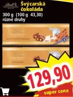 Norma Lindt Švýcarská čokoláda nabídka