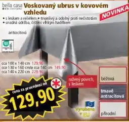 Norma bella casa Voskovany ubrus v kovovem vzhledu nabídka