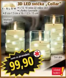 Norma i-glow 3d led svíčka collar nabídka