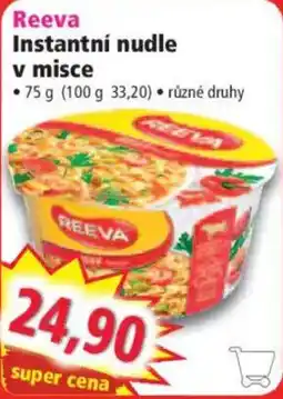 Norma Reeva instantní nudle v misce nabídka