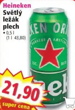 Norma Heineken světlý ležák plech nabídka