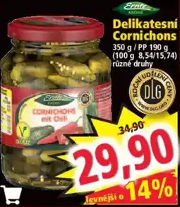 Norma Ernte Delikatesní Cornichons nabídka