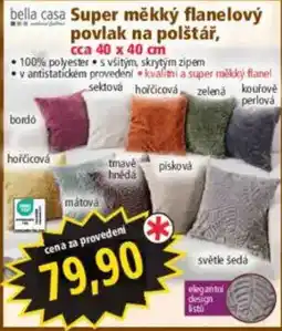 Norma bella casa Super měkký flanelový povlak na polštář nabídka