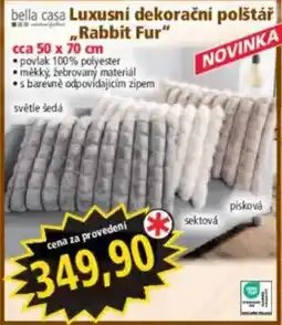 Norma bella casa Luxusní dekorační polštář „Rabbit Fur“ nabídka