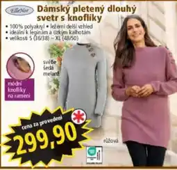 Norma ElleNor dámský pletený dlouhý svetr s knoflíky nabídka
