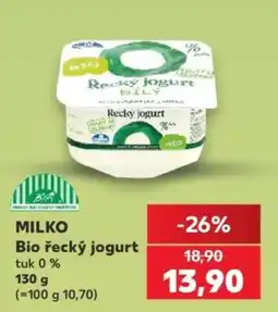 Kaufland Milko Bio řecký jogurt nabídka