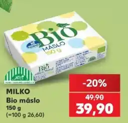 Kaufland Milko bio máslo nabídka