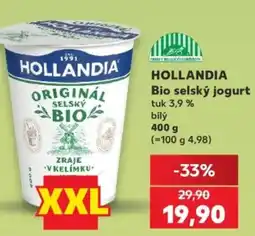 Kaufland Hollandia bio selský jogurt nabídka