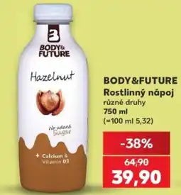 Kaufland Body&future rostlinný nápoj nabídka
