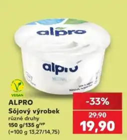 Kaufland Alpro sójový výrobek nabídka