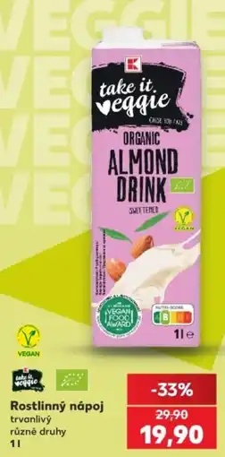 Kaufland take it veggie organic almond drink sweetened nabídka