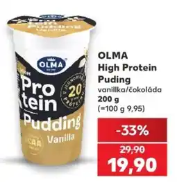 Kaufland Olma high protein pudding vanilkový nabídka