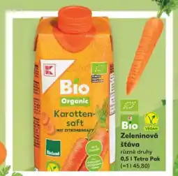 Kaufland Bio Zeleninová šťáva nabídka