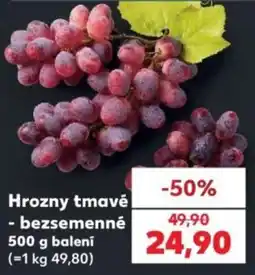 Kaufland Hrozny tmavé bezsemenné nabídka