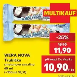 Kaufland Wera nova trubička smetanová zmrzlina nabídka