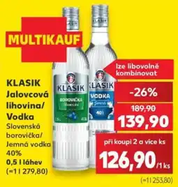 Kaufland Klasik jemná vodka nabídka