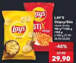 Kaufland Lay's Chipsy/Stix nabídka