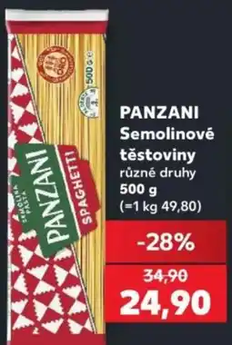 Kaufland Panzani semolinové těstoviny nabídka
