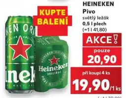 Kaufland Heineken pivo světlý ležák nabídka