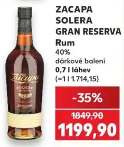 Kaufland Zacapa Solera Gran Reserva nabídka